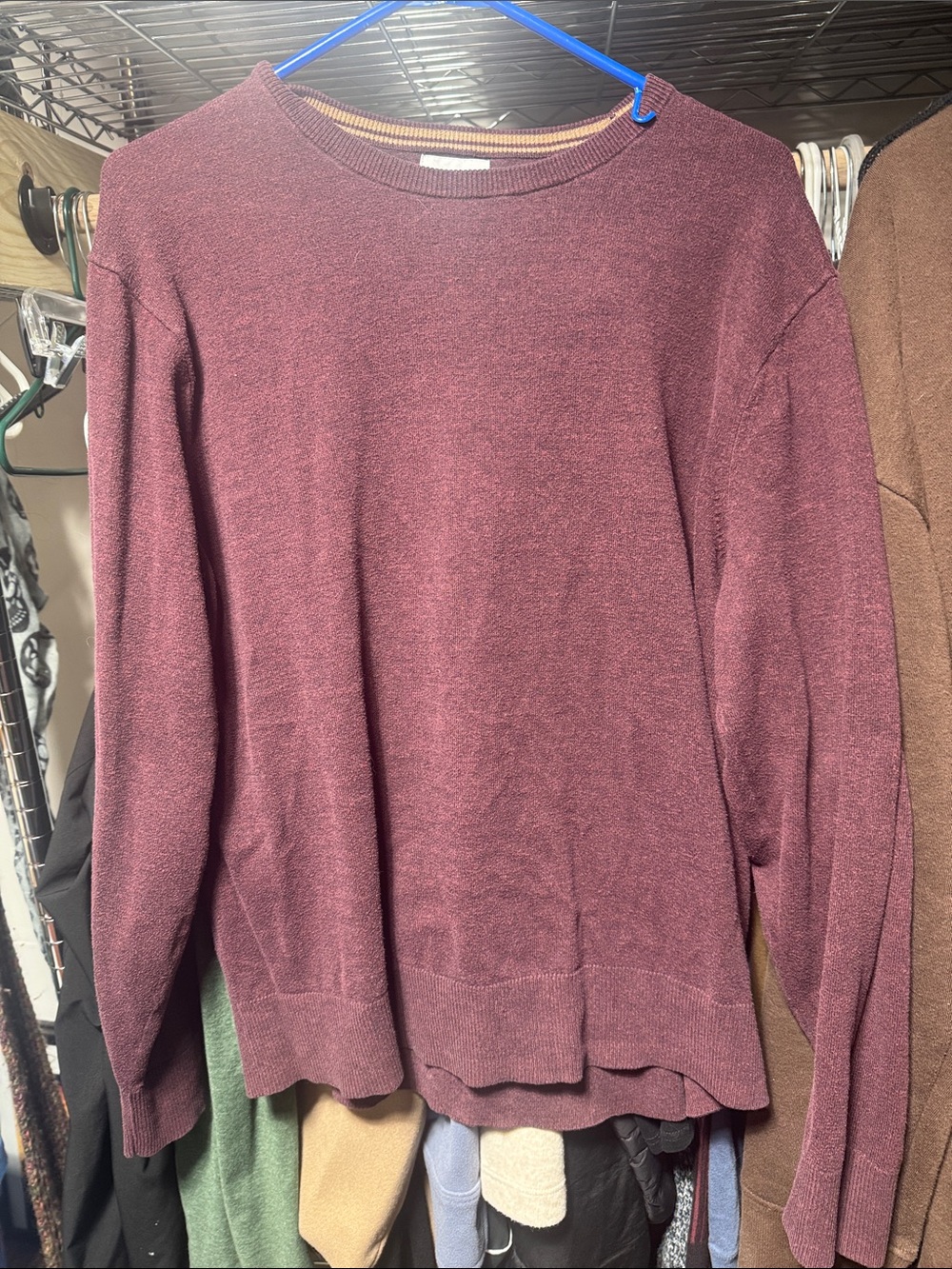 Men's Crewneck Sweater - Burgundy